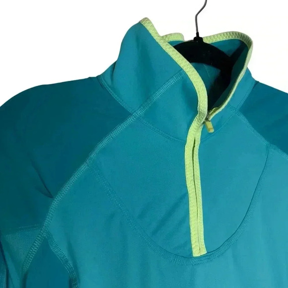 Lululemon Trail Bound 1/2 Zip in Blue Tropics Mesh Lightweight Size 8 - Picture 12 of 15